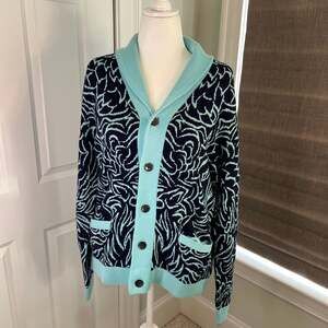 Greyson Ottawa Den of Thieves Cardigan Sweater Abyss NWT L LARGE